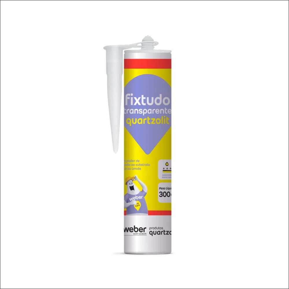 Cola Fixtudo Cola Embaixo D'agua Quartzolit TRANSPARENTE 400g