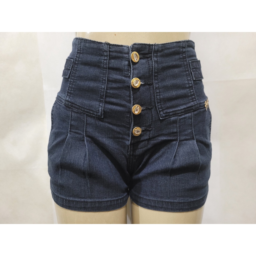 SHORTS JEANS CINTURA ALTA TAM 36 LEZ A LEZ USADO BOM ESTADO