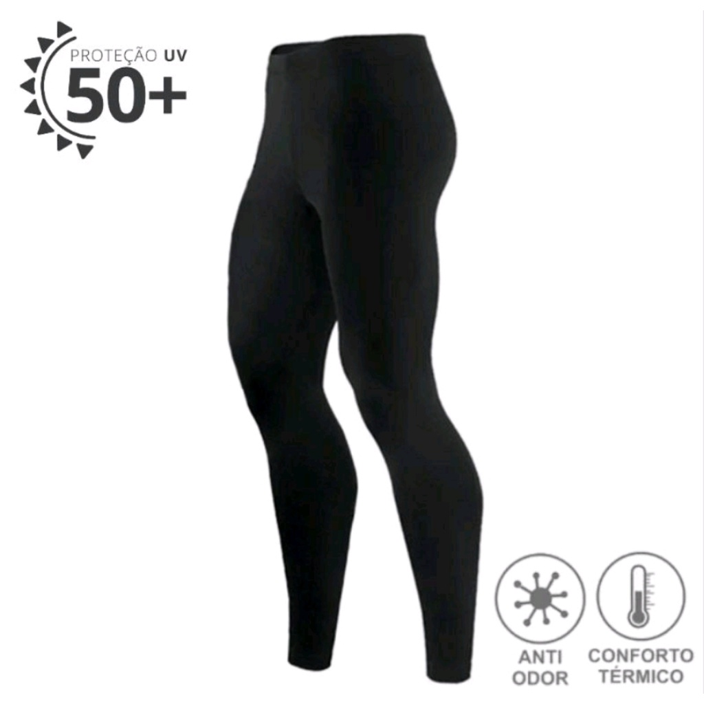 Calça Térmica Esportiva Segunda Pele Legging Proteção UV50+ Unissex em Oferta na Shopee