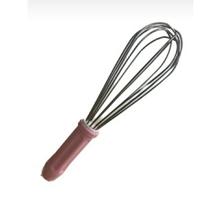 Fuê Batedor Bolo Ovos Profissional 25 Cm Inox (Rosa)