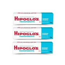 Kit 3un Hipoglós Transparente 30g  Cremes Preventivo Contra Assaduras