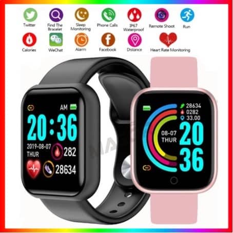 Relógio Smartwatch D20 atividade física mexe pressão