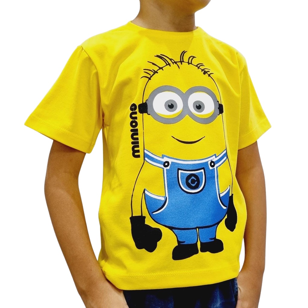 Camiseta Camisa Infantil Minions 100% Algodão Promoção