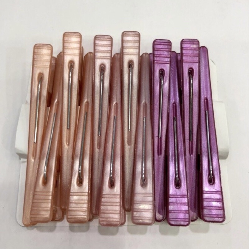 Kit com 12 Bico de Pato Prendedor de Cabelo Piranha Salão