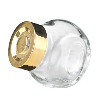 Pote de Vidro Baleiro com Tampa Dourada 2 Posições - 45ml / 150ml Brigadeiro de colher / Temperos / Sabonete