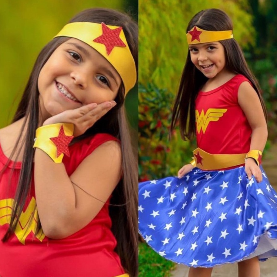 Roupa infantil best sale mulher maravilha