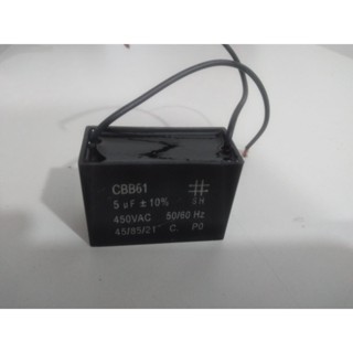Capacitor Quadrado P/ Ventilador 2 Fios 5uf 50/60hz 450v