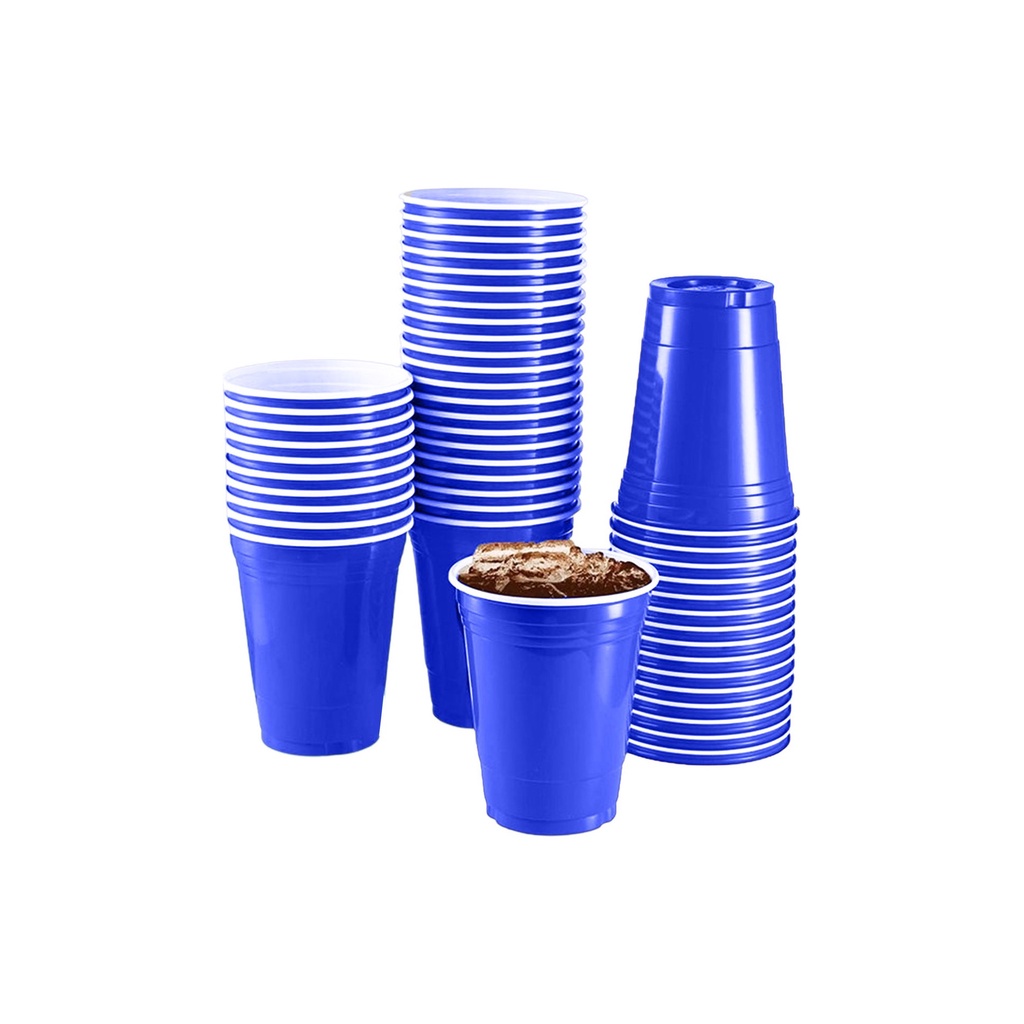Copo Americano Beer Pong Red Cup 400ml C/25un Azul em Oferta na Shopee