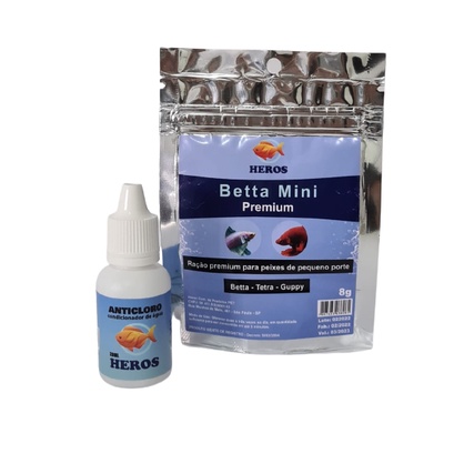 Ração para Betas 8g + Condicionador de Água em Oferta na Shopee