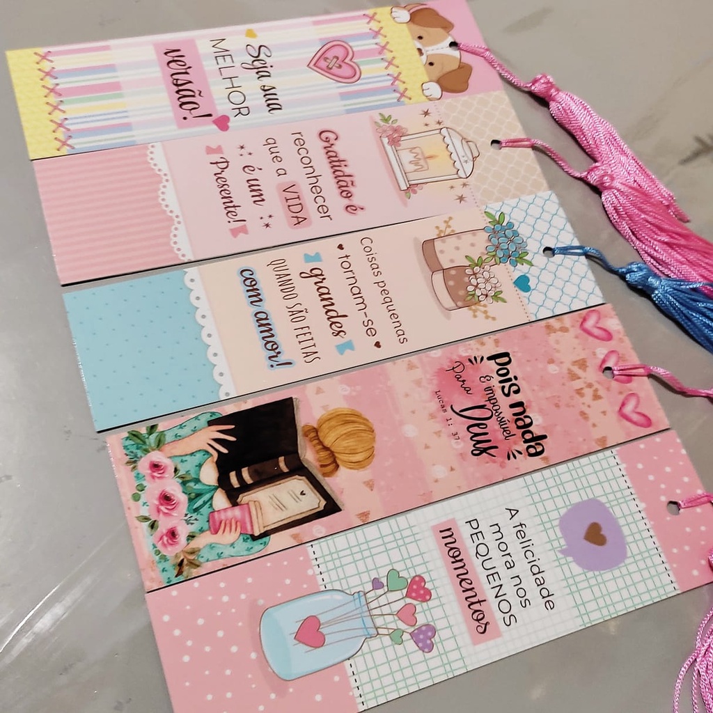 Marcador de páginas Motivacional- Perfeito para acompanhar seu livro