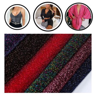 Tecido Malha Lurex Com Brilho para Vestidos de Festa