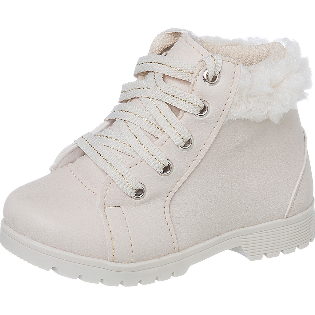 Bota Feminino Infantil Coturno Conforto Botinha cano baixo casual