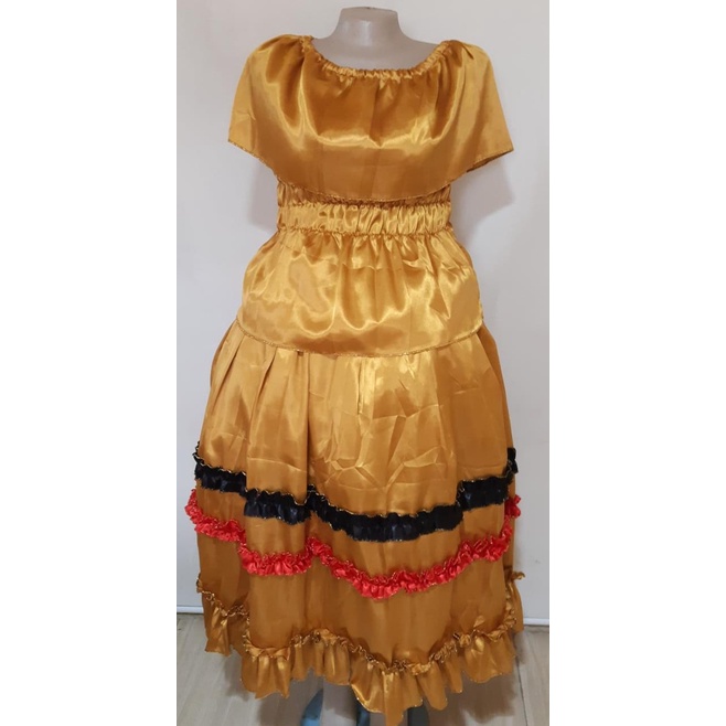 Conjunto saia de Pomba Gira Dourada / Umbanda/Candomblé