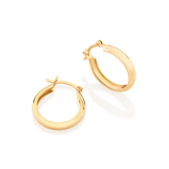 Brinco Argola Rommanel fina lisa Meia cana 1,6cm - 520901