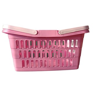 Cesto para prendedores, cesto multiuso com alça ROSA - inj.