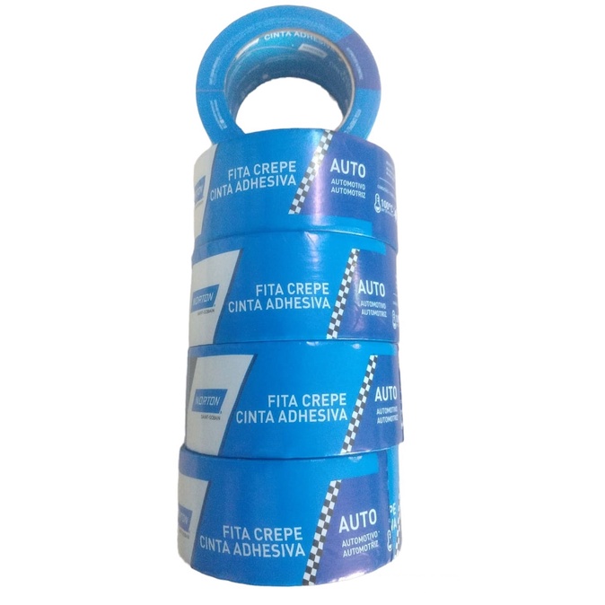 FITA CREPE 48X40 AZUL NORTON AUTOMOTIVA KIT COM 5 FITAS em Oferta na Shopee