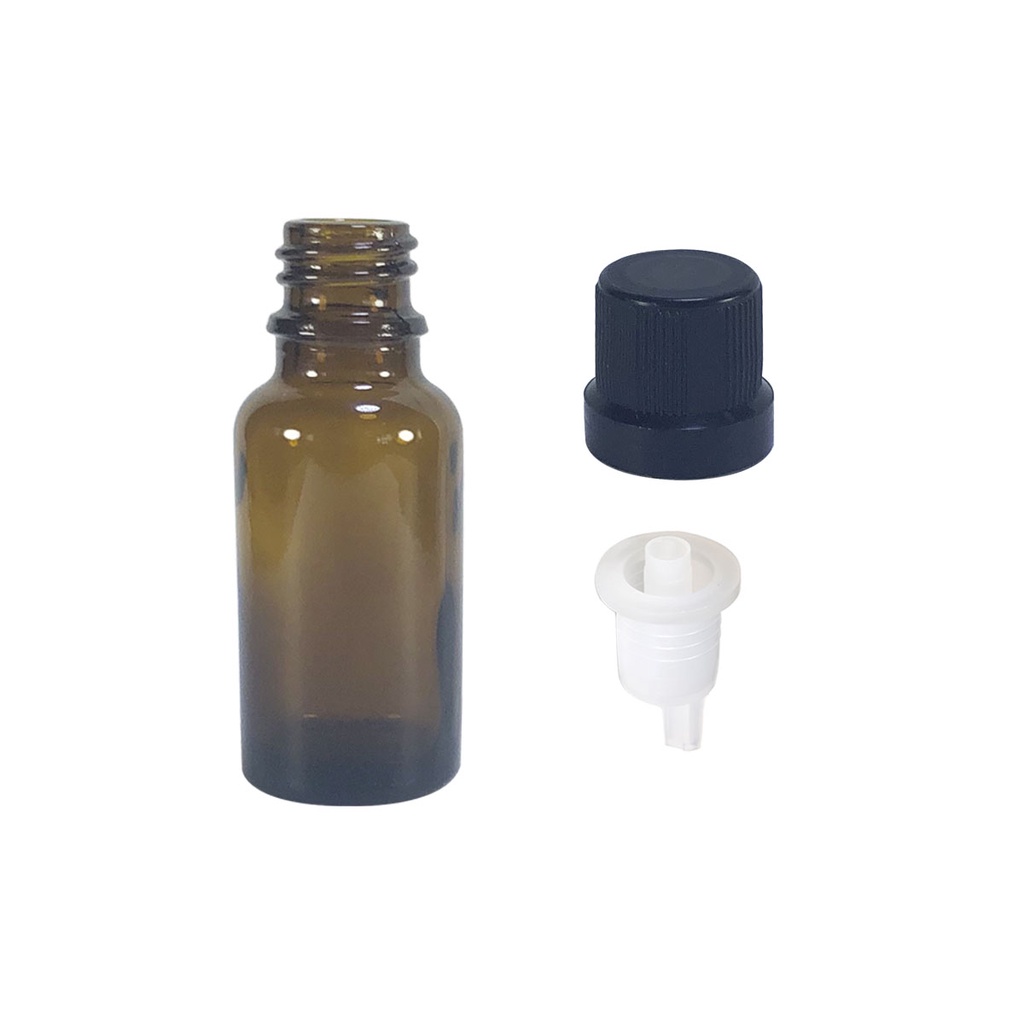 Frasco De Vidro 20ml Com Batoque Gotejador (50 Unidades) em Oferta na Shopee