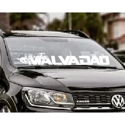 adesivo vulgo malvadão para carro parabrisa 1 metro personalizado branco