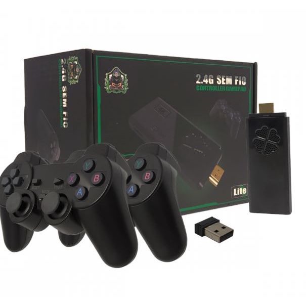 GAME STICK LITE 2.4G -AL-6118W - Mini game c/ 2 controles sem fio