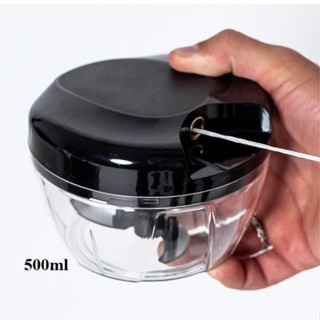 Processador Triturador de 900ML Grande de alimentos manual 5 lâminas
