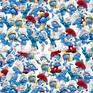 Tecido Microfibra Estampa Digital 50cmX1,50 - Smurf