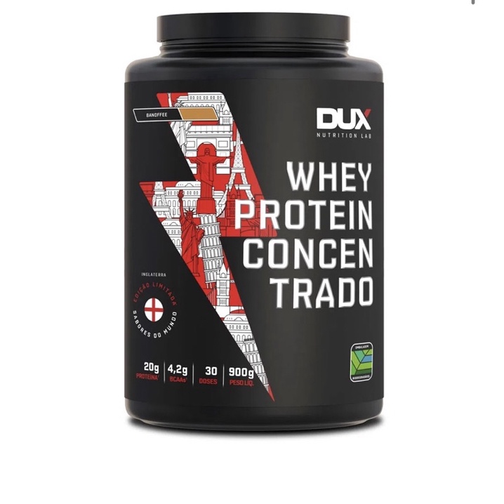 WHEY PROTEIN CONCENTRADO ou ISOLADO 900g DUX NUTRITION