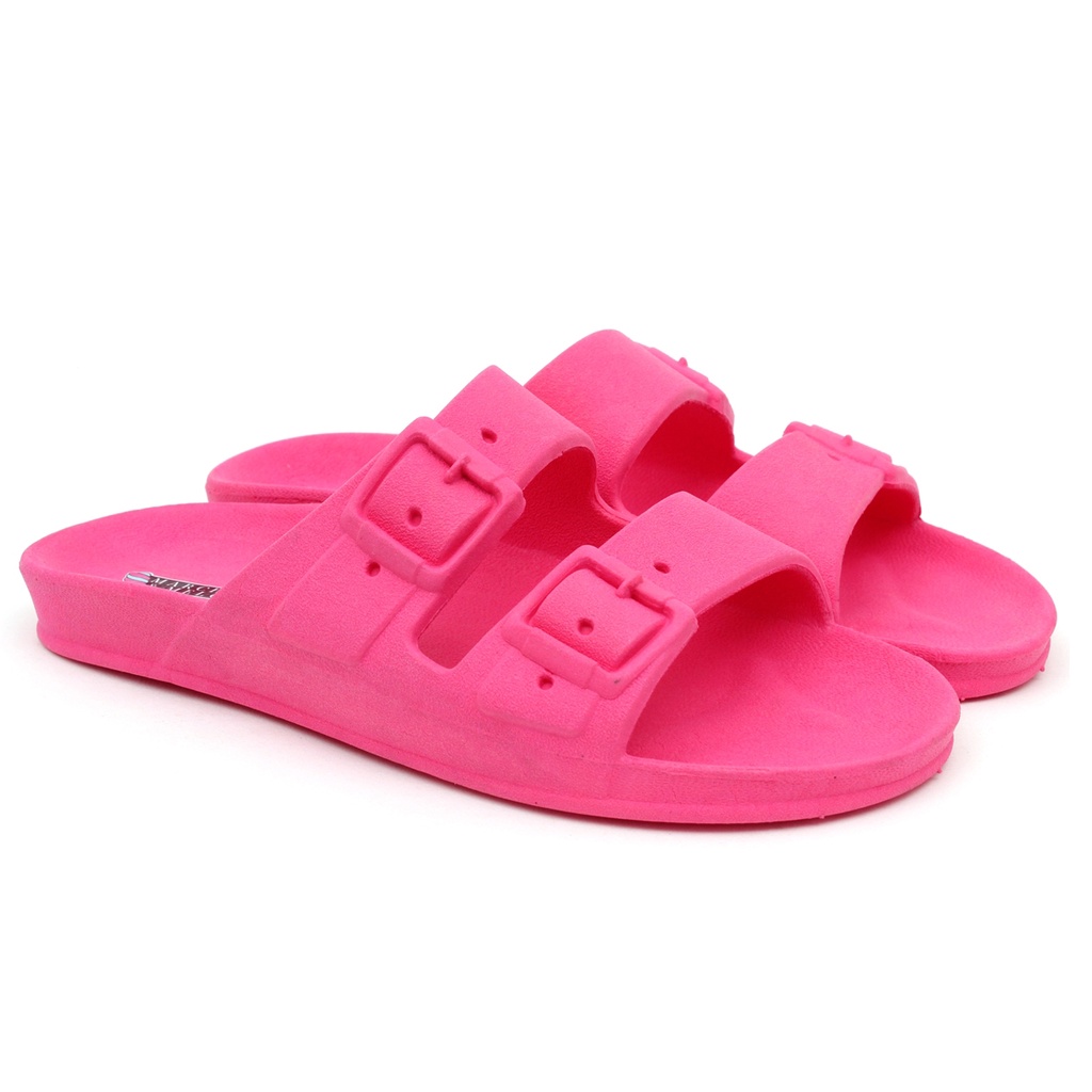 Sandália Chinelo Nuvem Slide Feminina Birken De Fivela Super Leve Colorido 33 34 35 36 37 38 39 40