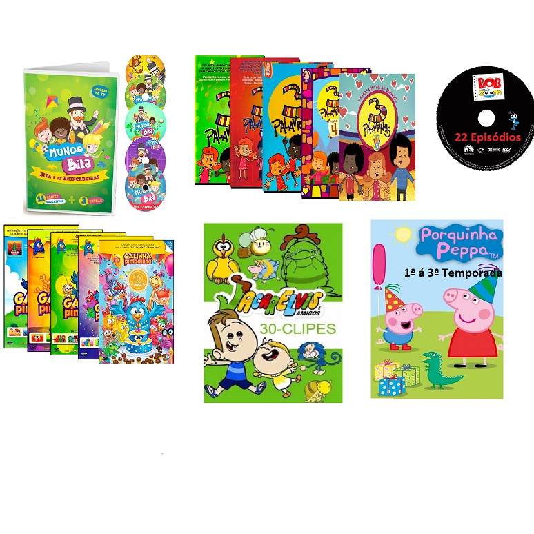 Kit 18 DVDs Box Infantil Musicais - Envio Imediato | Shopee Brasil