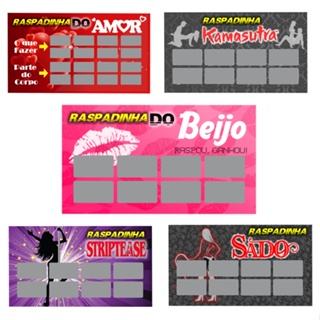 KIT Raspadinha Erotica - Amor, Beijo, Kama Sutra, Strip Tease, Sado - Produtos Eróticos Sex Shop em Oferta na Shopee