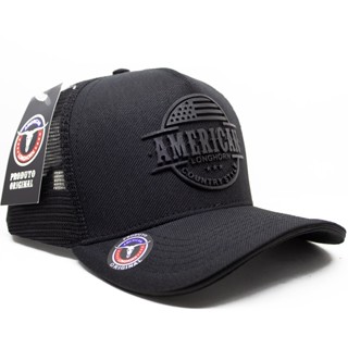 Bone Sertanejo Country American Longhorn Original Full Black