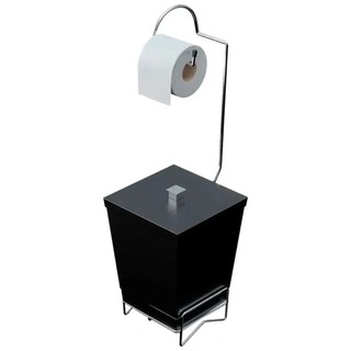 Lixeira Banheiro Com Suporte Papel Higiênico Cesto em Oferta na Shopee
