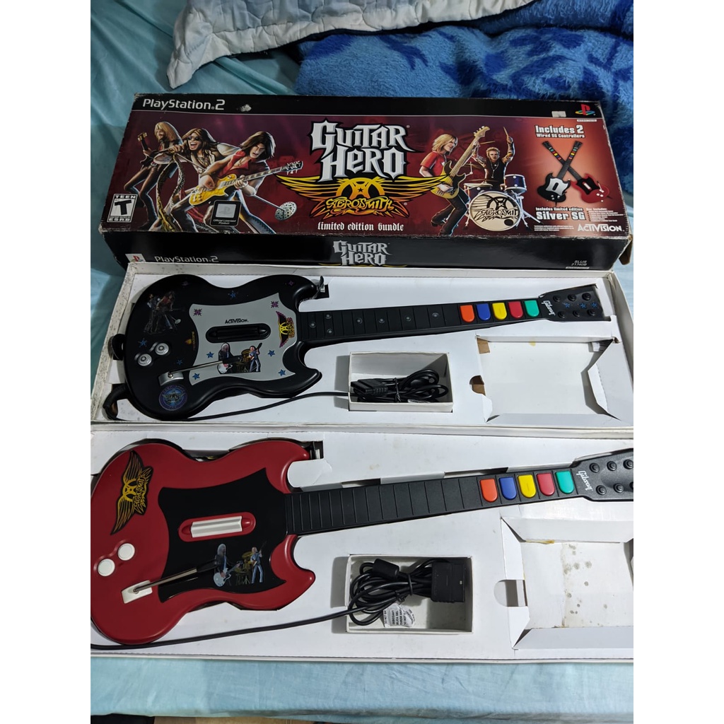 Guitarras guitar hero originais ps2 na caixa escorrega o pre o