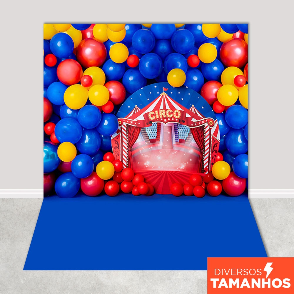 Fundo Fotográfico Smash The Cake Circo Vermelho Em Tecido FFC-742 em Oferta na Shopee