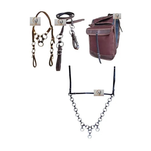 Kit Cabeçada + Rédea + Peitoral + Alforge P / Cavalo