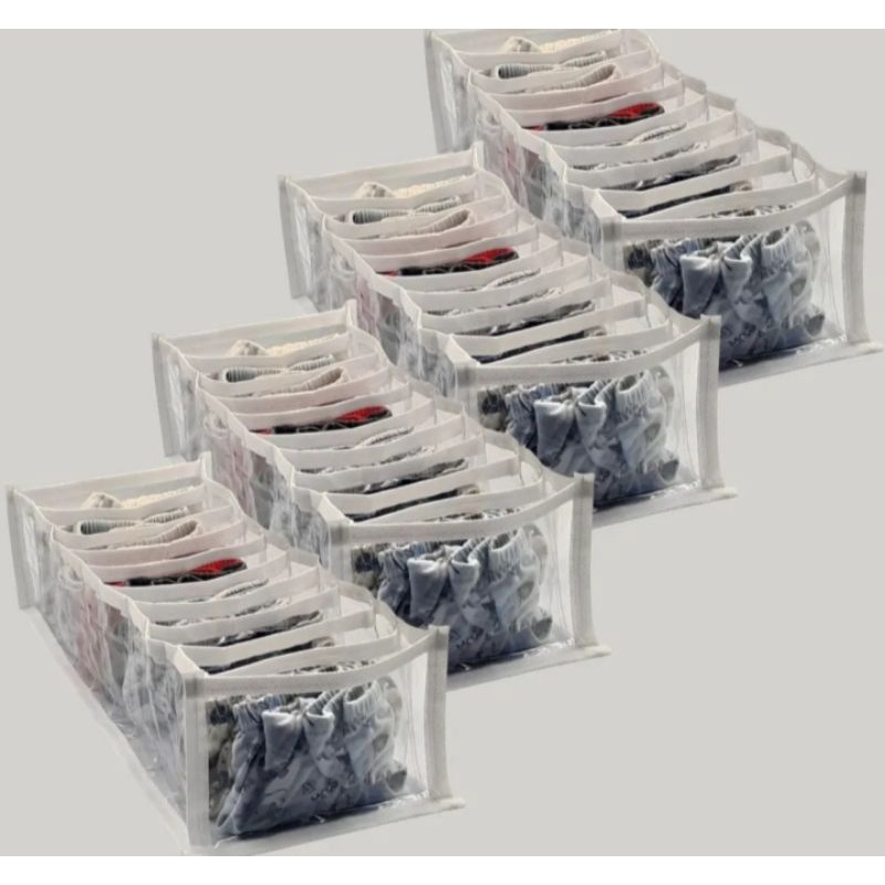 Kit com 4 Colmeias Organizadoras Super-Resistentes para Calcinhas, Cuecas e Meias (12cm x 40cm x 10cm)