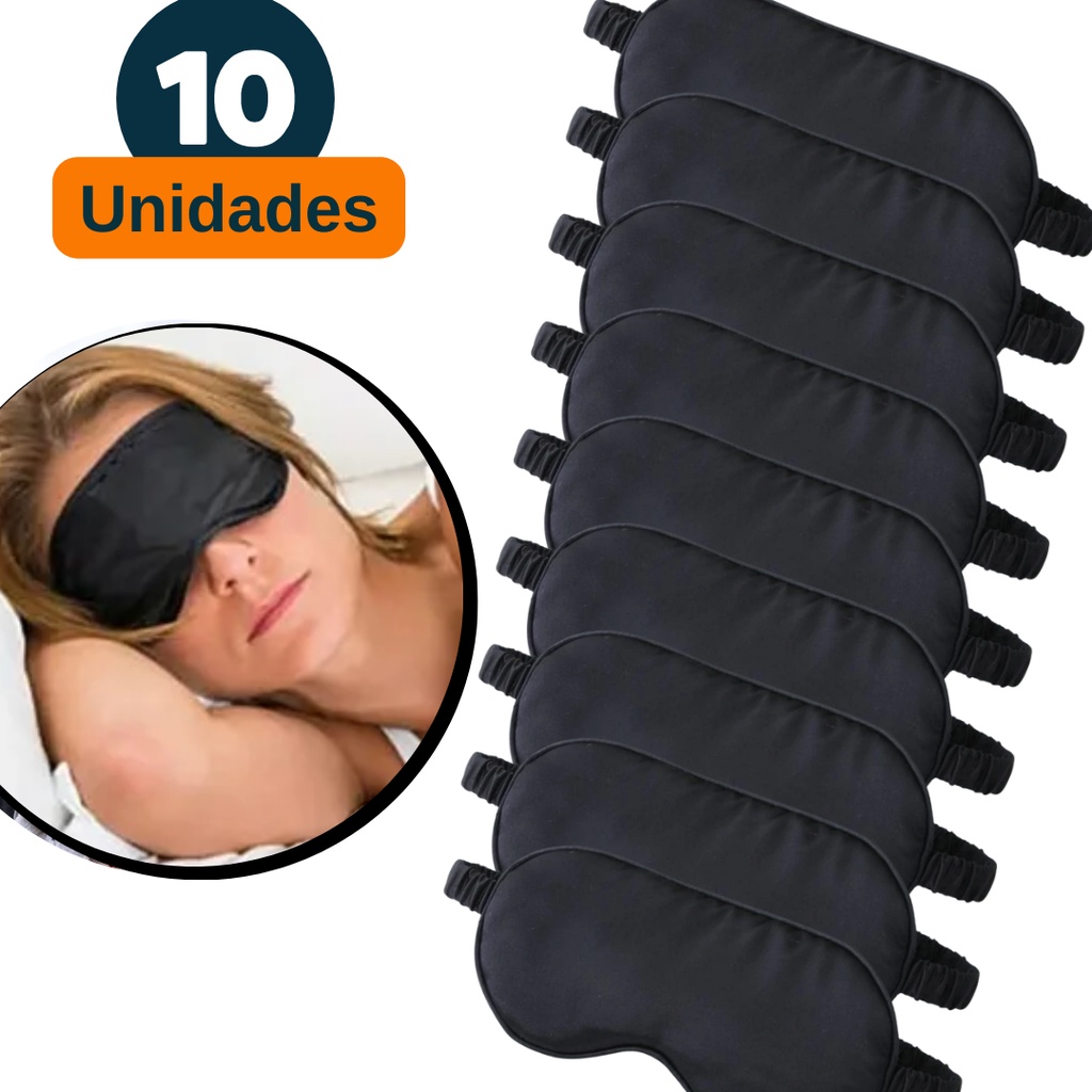 Mascara Tapa Olho Kit com 10 Peças  Para dormir