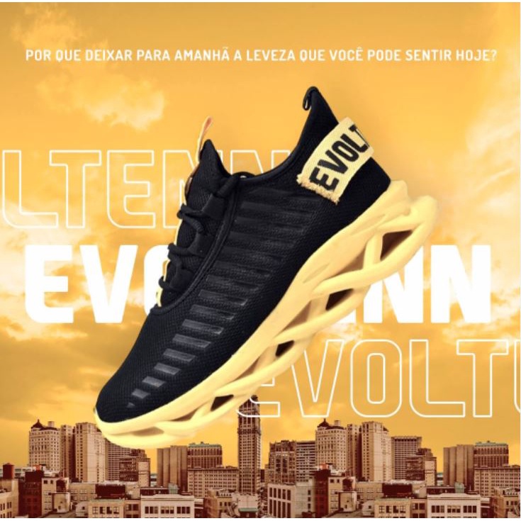 Tênis Feminino Evoltenn Trança Maverick Academia Caminhada Esporte Lançamento Exclusivo