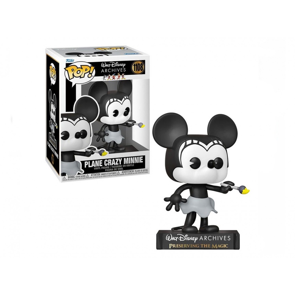 FUNKO POP WALT DISNEY ARCHIVES - MINNIE PLANE CRAZY 1108 NOVO ORIGINAL