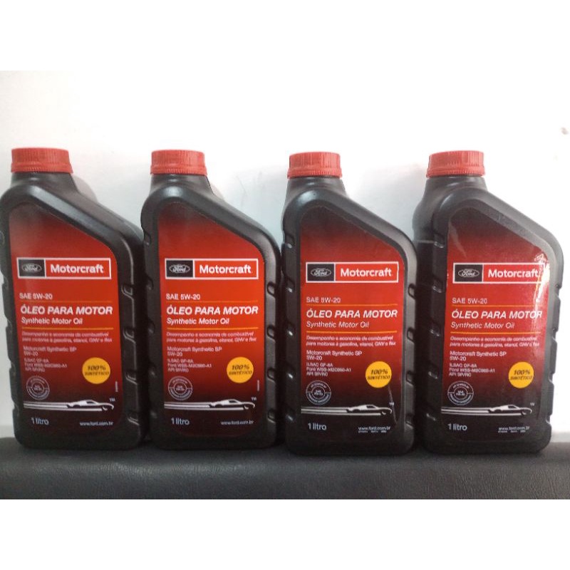 KIT COM 4 ÓLEO MOTORCRAFT 5W20 - ORIGINAL FORD - 4 LITROS