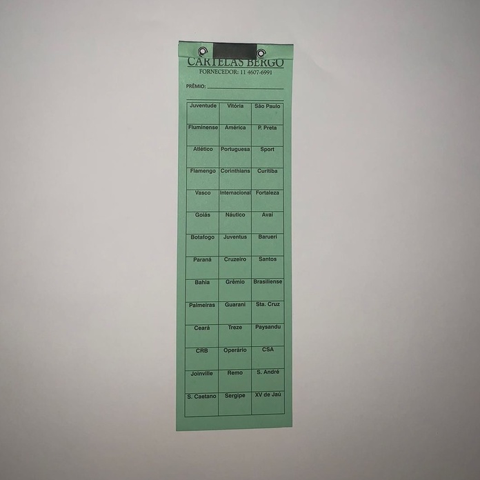 CARTELA DE RIFA 42 TIMES - ( PACOTE 12 UNIDADES ) em Oferta na Shopee