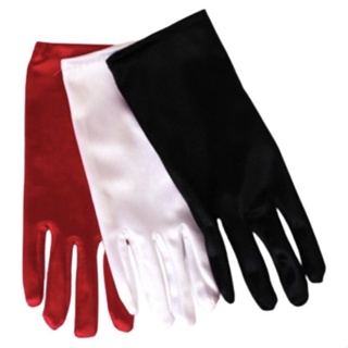 Luva em lycra cetim curta festa retrô anos 60 em Oferta na Shopee