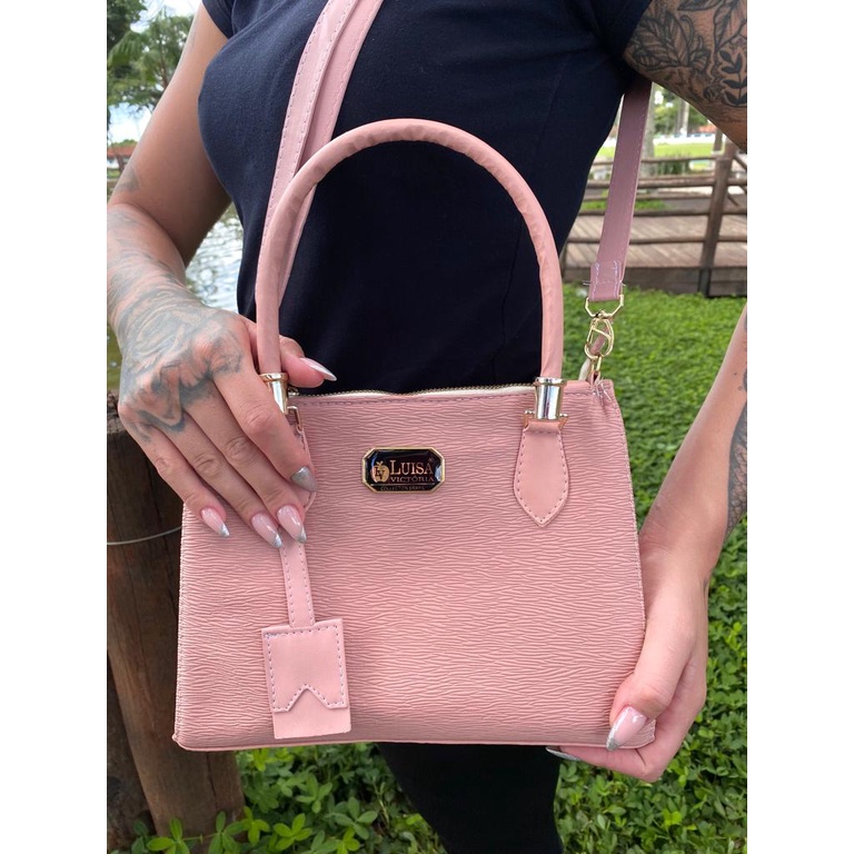 bolsa lorena transversal LV média Louis Vuitton rosa