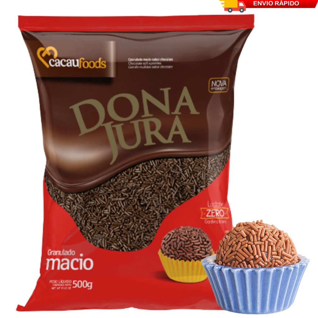 Granulado Chocolate Macio 500g - Cacau Foods em Oferta na Shopee