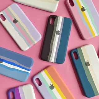 Capinha Iphone XR / Capa Case Silicone Colorida Arco Íris Forrada Aveludada (CF18)