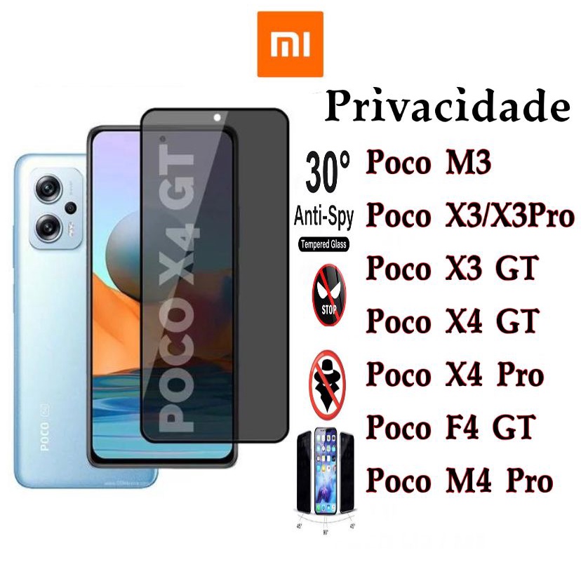 Película 3d Privacidade Anti Spy Para Xiaomi Redmi Poco M3 X3 X3pro