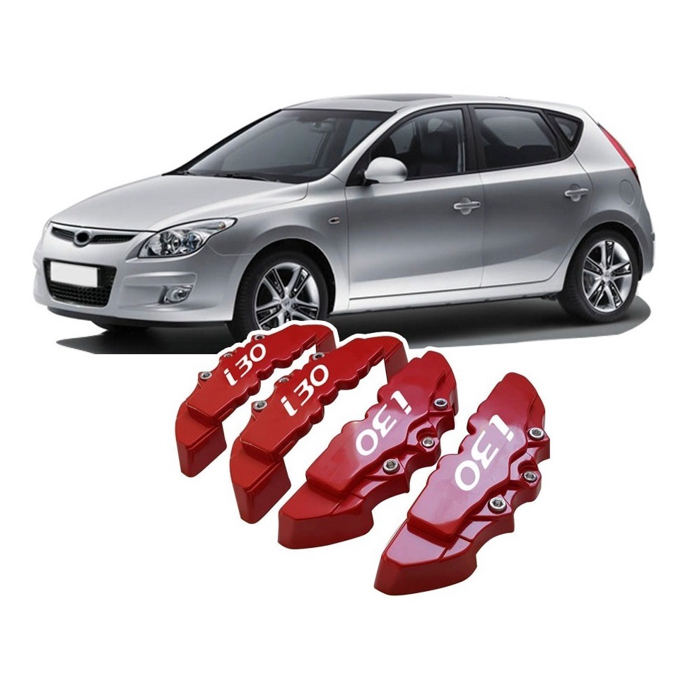 Capa Pinça Freio Tuning Kit 4 Peças Compatível I30 Todos + COLA SILICONE