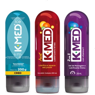 Gel Lubrificante Íntimo K-Med 2 em 1 Hot Ice 203g Sex Shop em Oferta na Shopee