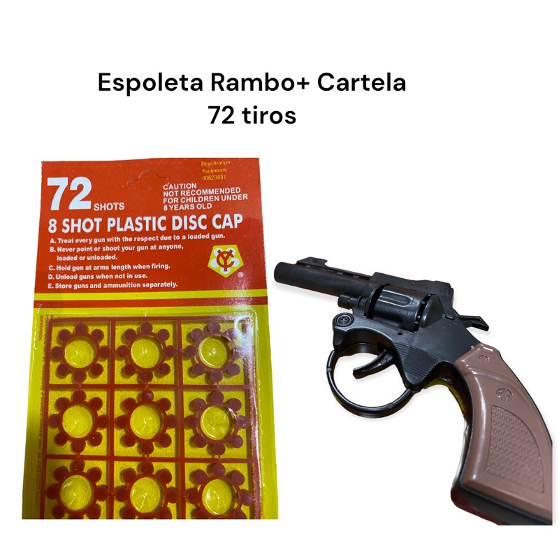 Revolver Arminha Gira Tambor Espoleta + Cartela 72 Shot