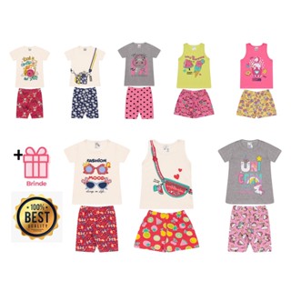 KIT 6 PEÇAS CONJUNTO FEMININO CATOLELE TOP 1 AO 14