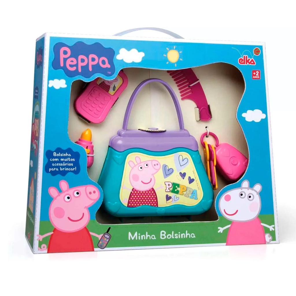 Bolsinha Peppa Pig Kit Infantil Série Brinquedos de Menina Elka